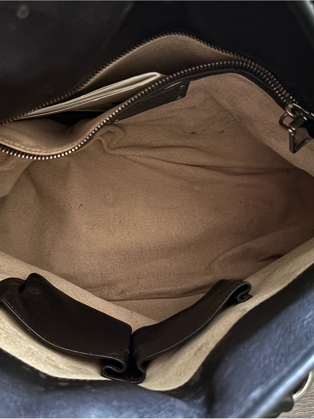 Prada Black & Gray Camouflage Satchel with Studded Trim - Picture 5 of 10